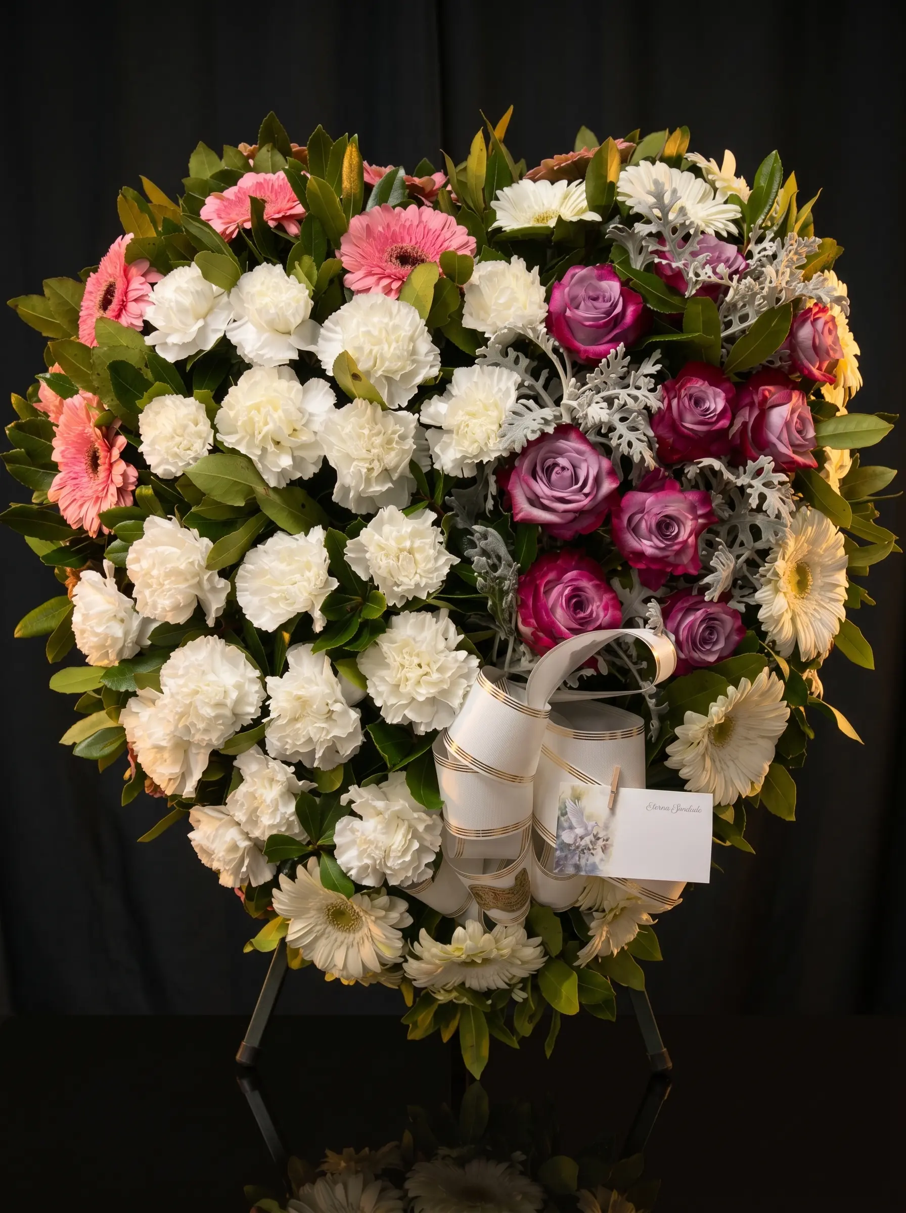 Coração grande de flores variante 1
