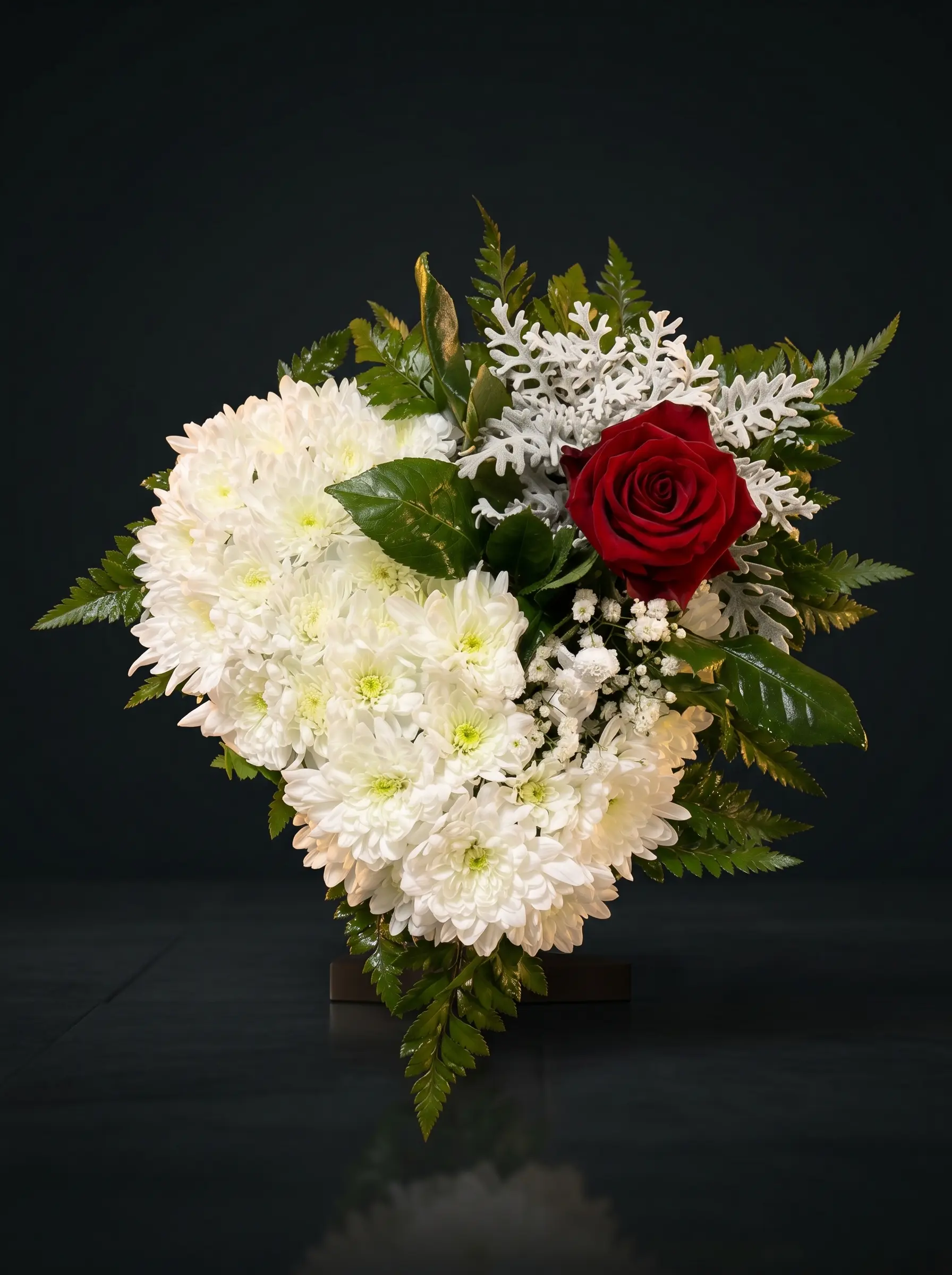 Coração pequeno de flores variante 1